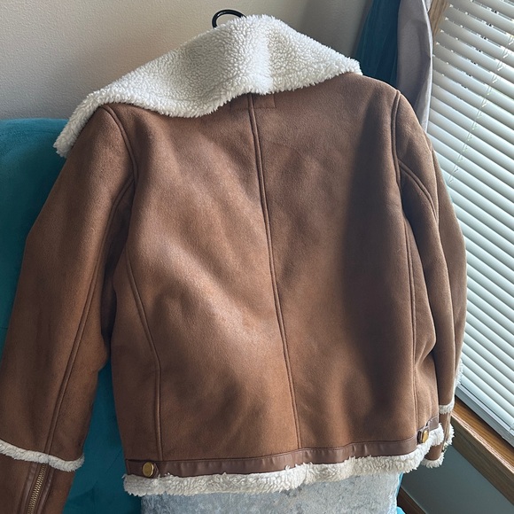 Michael Kors Cream Shearling Jacket - Picture 3 of 4